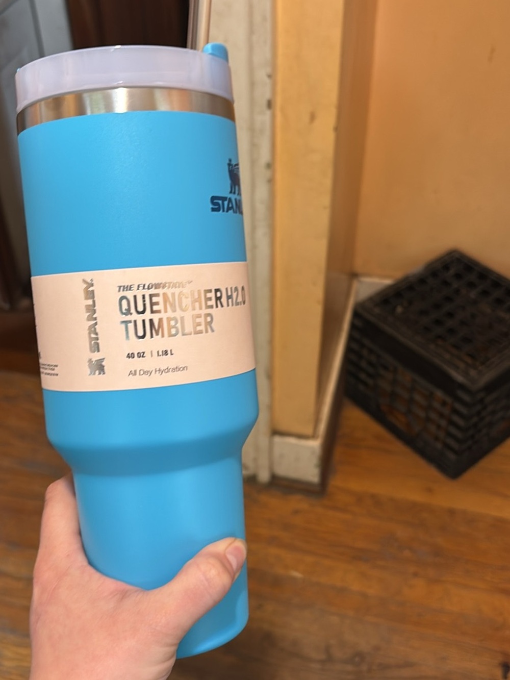 Stanley Bright Blue Quencher Tumbler with White Lid